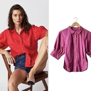 We The Free Ellie Solid Top in Pink NWT